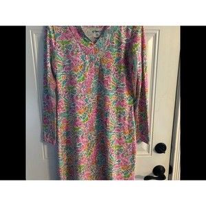 Ibkul Dress Womens Size Small V Neck Leo Print UPF 50+ Resort Vacation Golf New